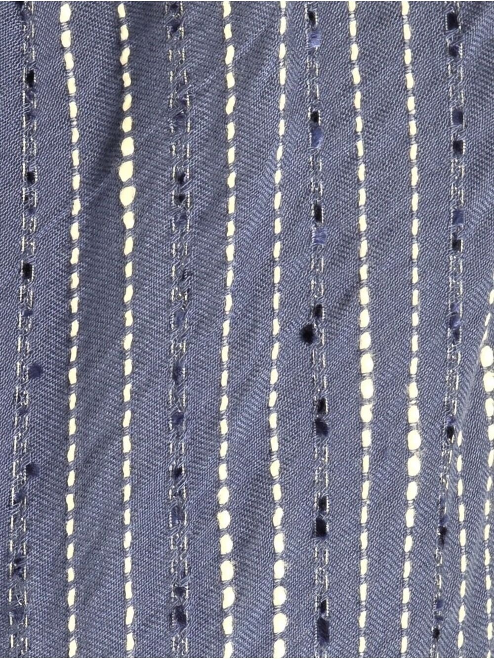 POL Eleni Blue Handkerchief Hem Tassel Dress Medium NWT Boho Cotton Artisan - Picture 8 of 11